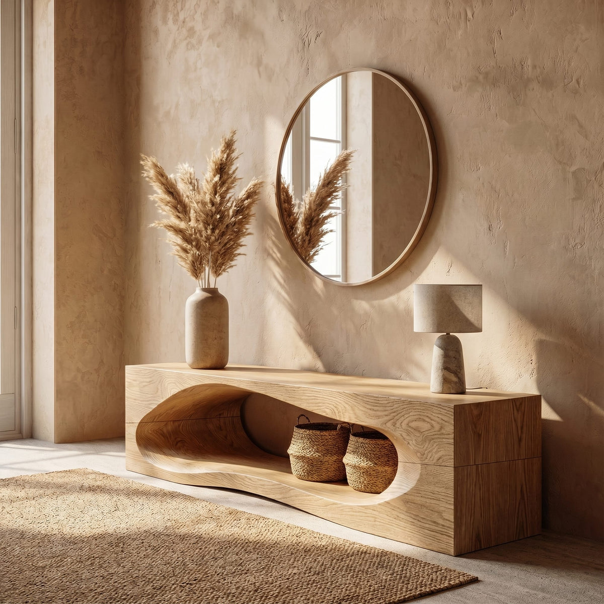 Built-in Storage Solid Wall Shelf