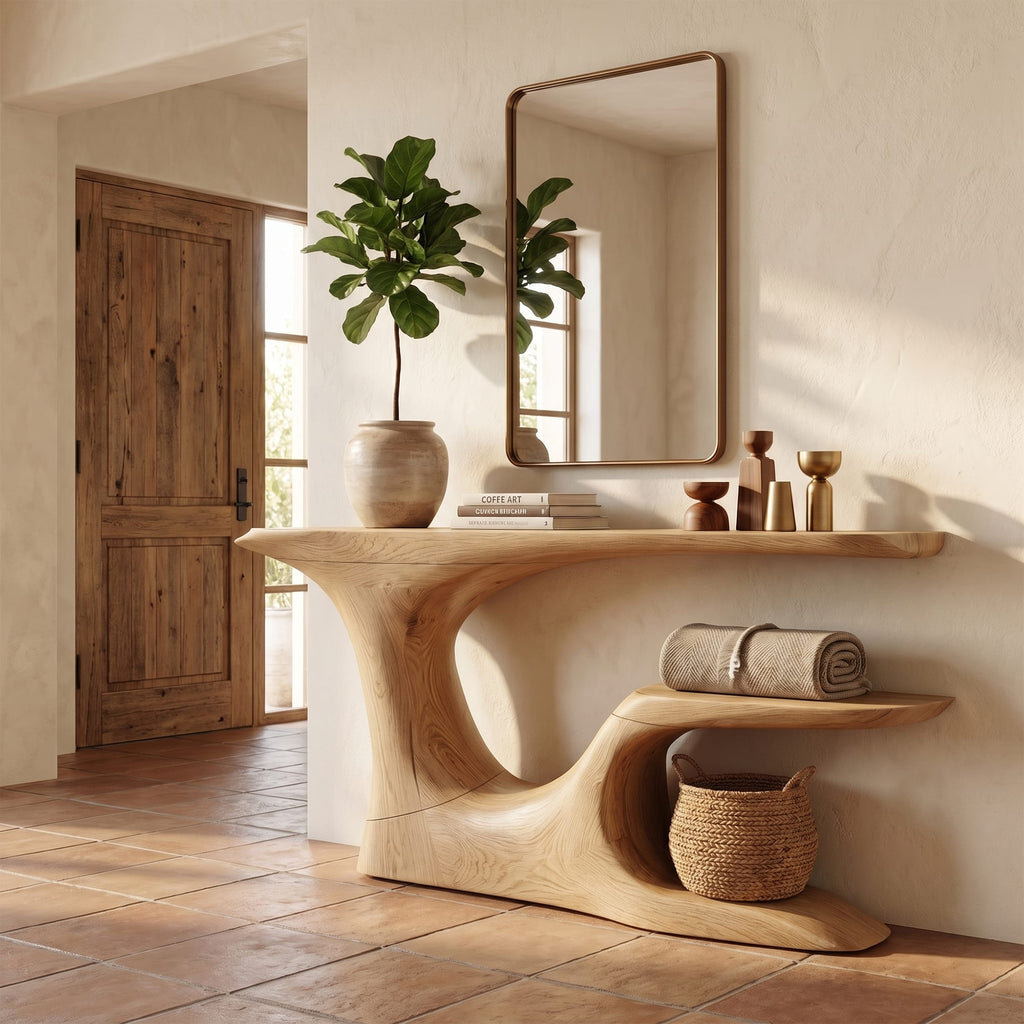 Live Edge Base Console Table