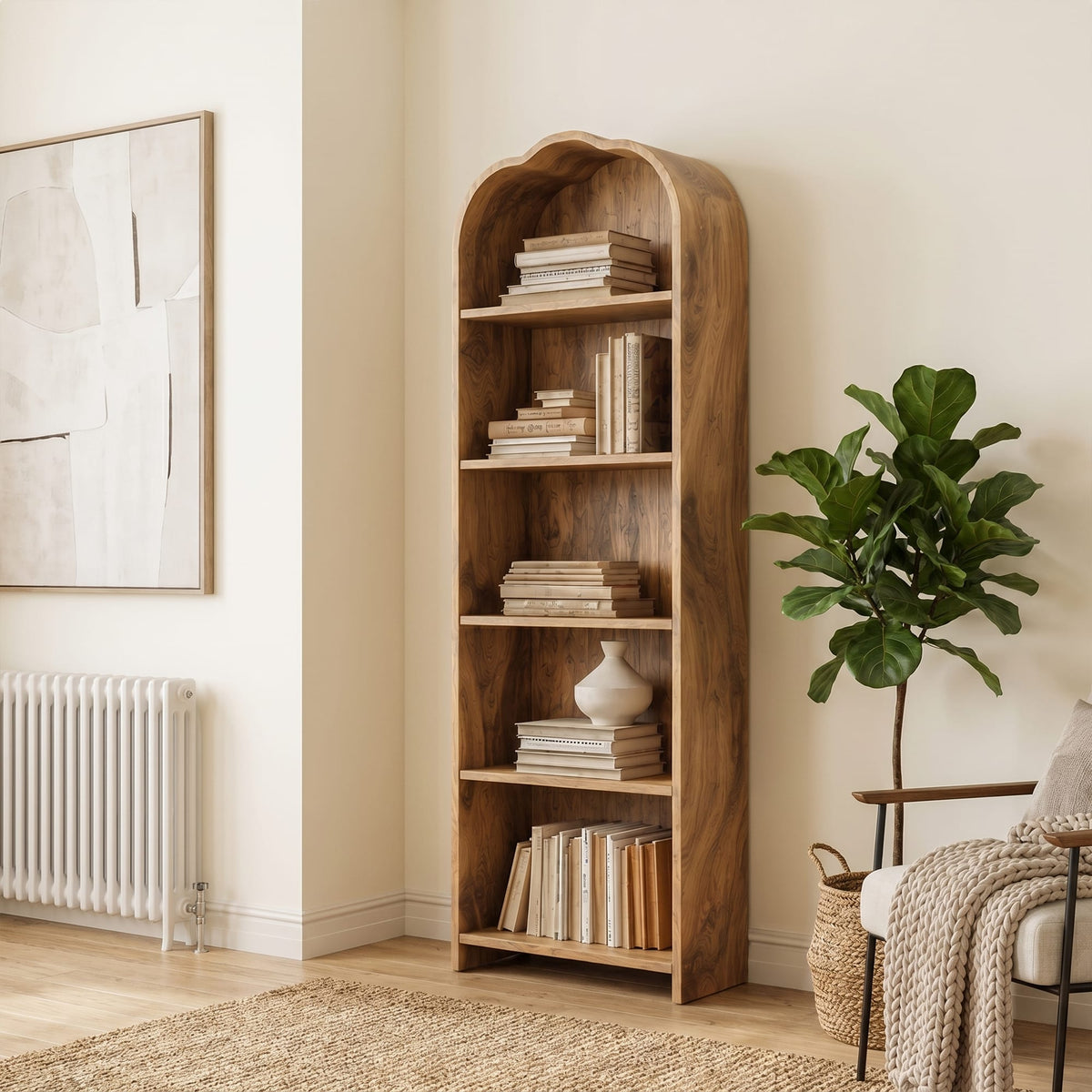 Arched Tall Bookshelf