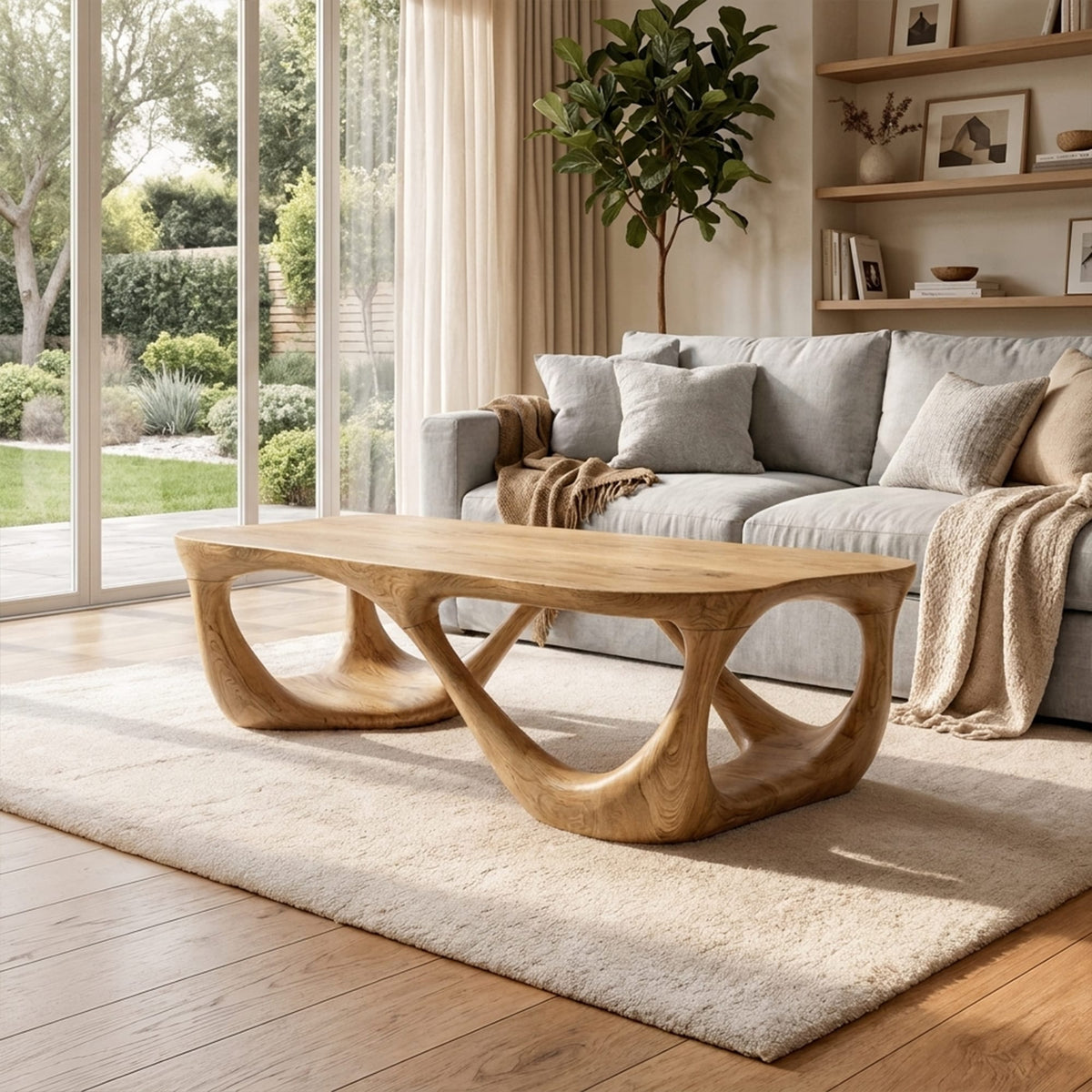 Mid Century Coffee Table Accent Living Room, solid wood, built to order