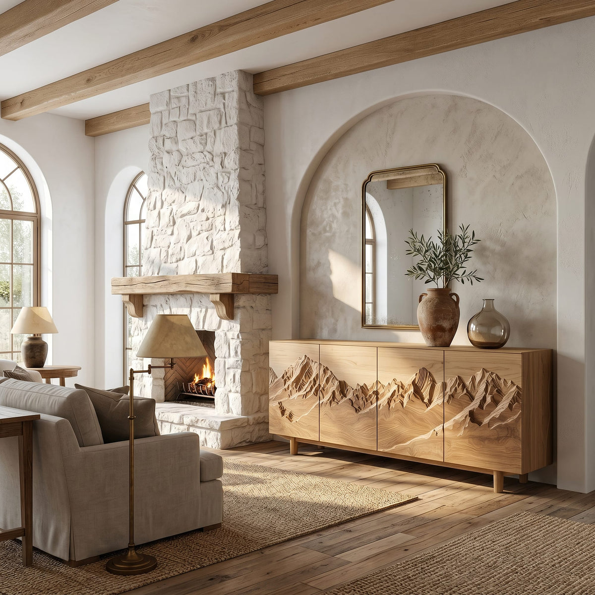 Mountain Landscape Sideboard