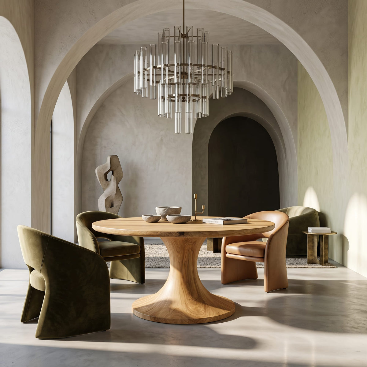 Contemporary Pedestal Dining Table