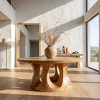 Sculptural Dual Console Table