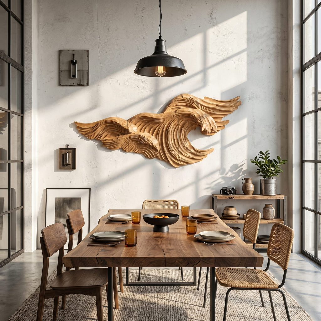 Abstract Sculptural Flowing Wall Art