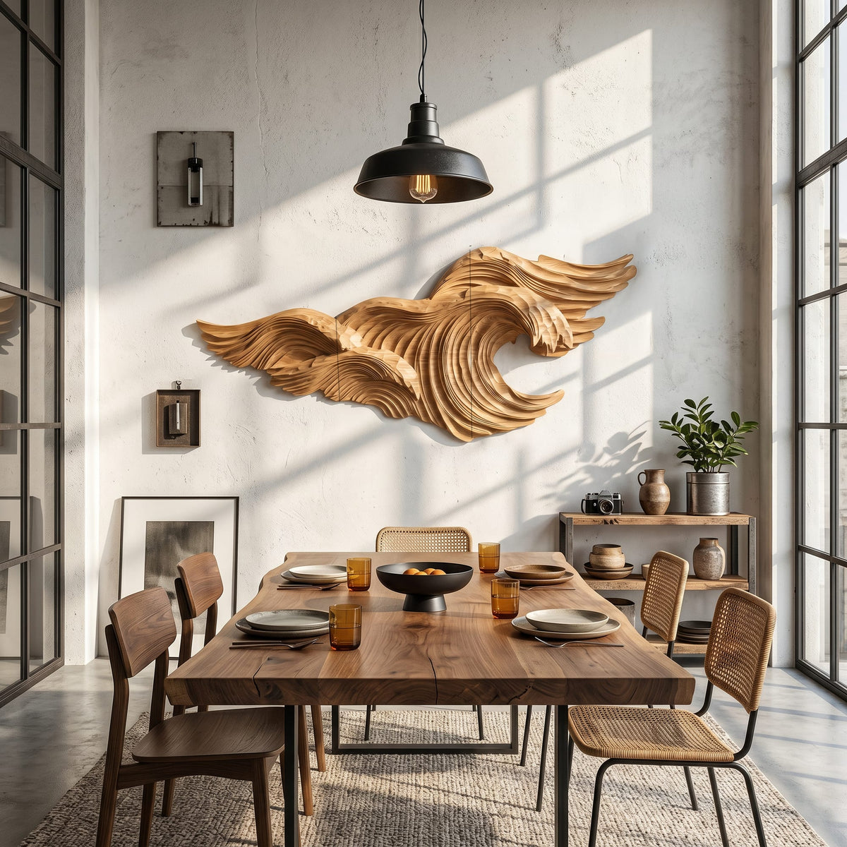 Abstract Sculptural Flowing Wall Art