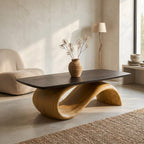 Handcrafted Coffee Table with Design, solid wood, built to order