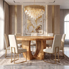 Modern Round Sculptural Dining Table