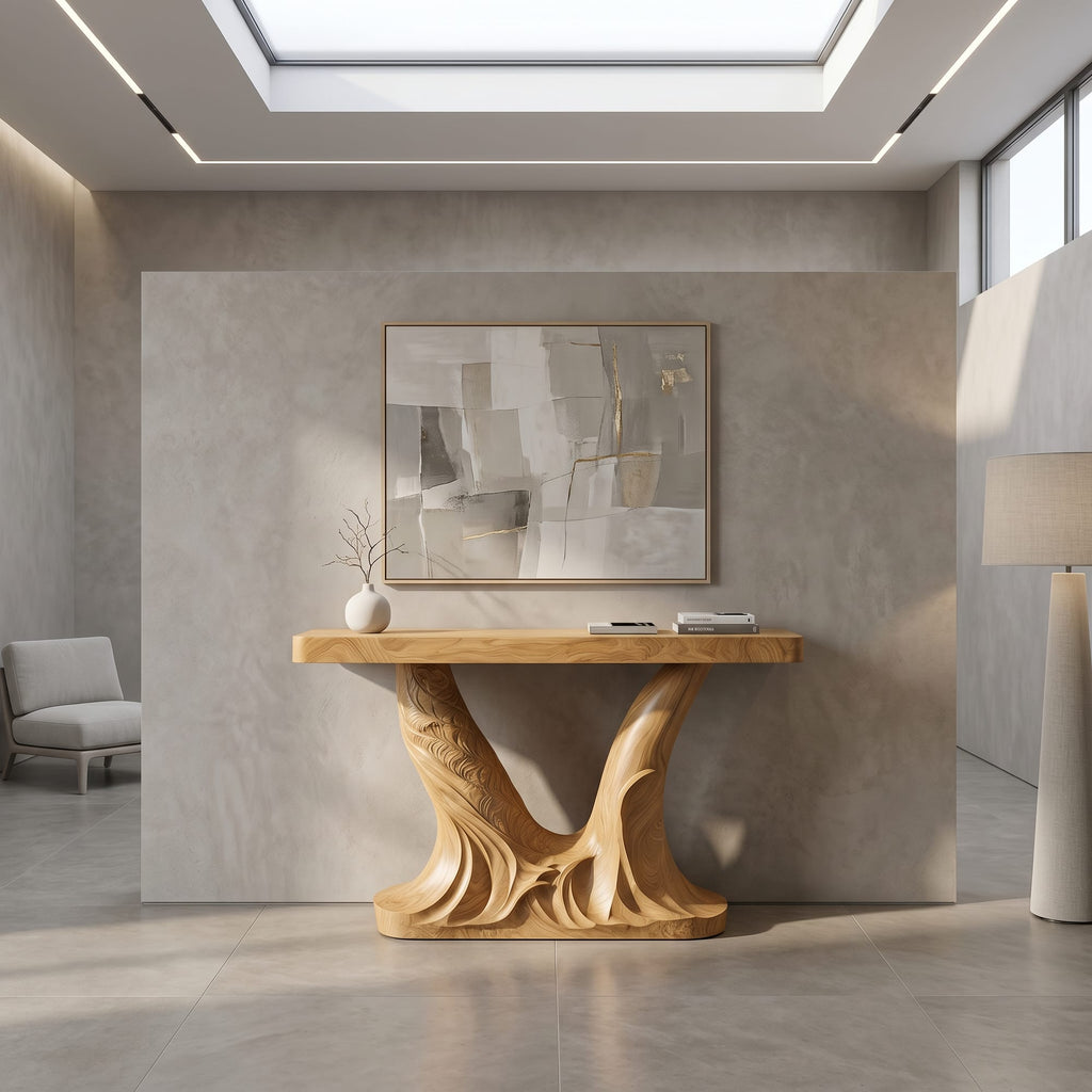 Sculptural Double Console Table