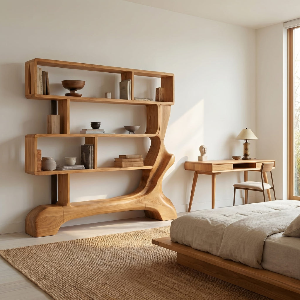 Curved Decorative Bookshelf