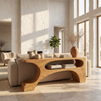 Contemporary Pedestal Console Table