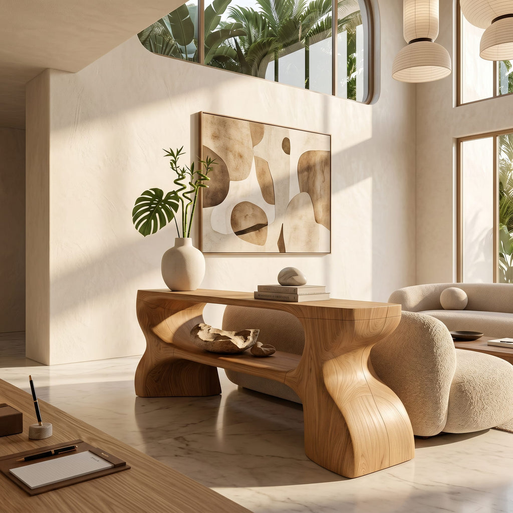 Architectural Curved Console Table