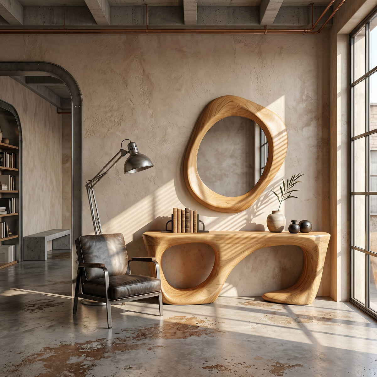 Curved Structure Console Table