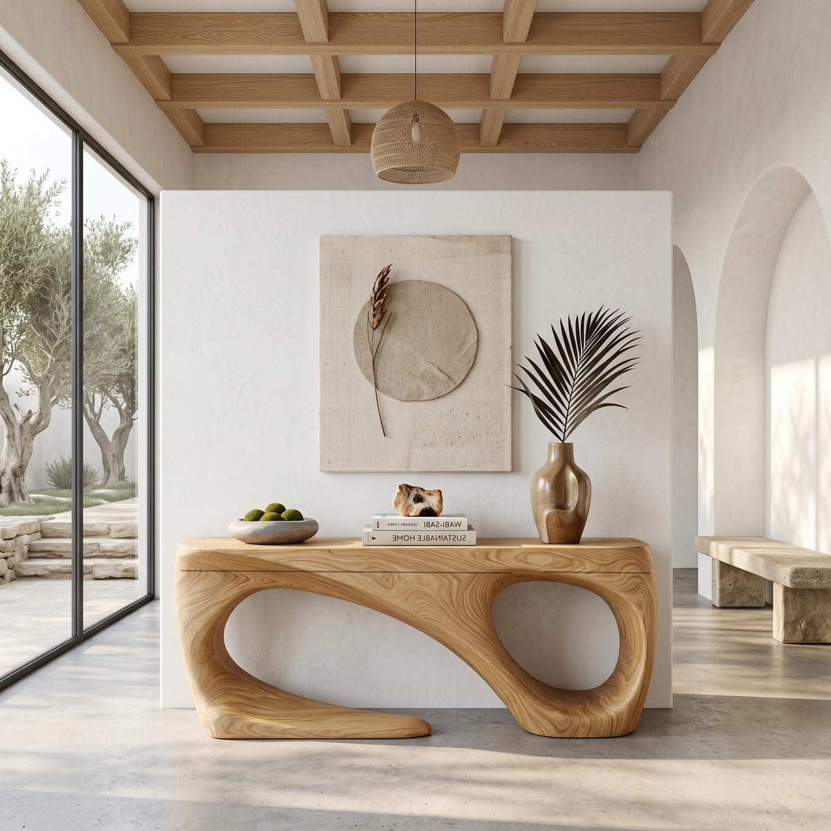 Flowing Live Edge Console Table
