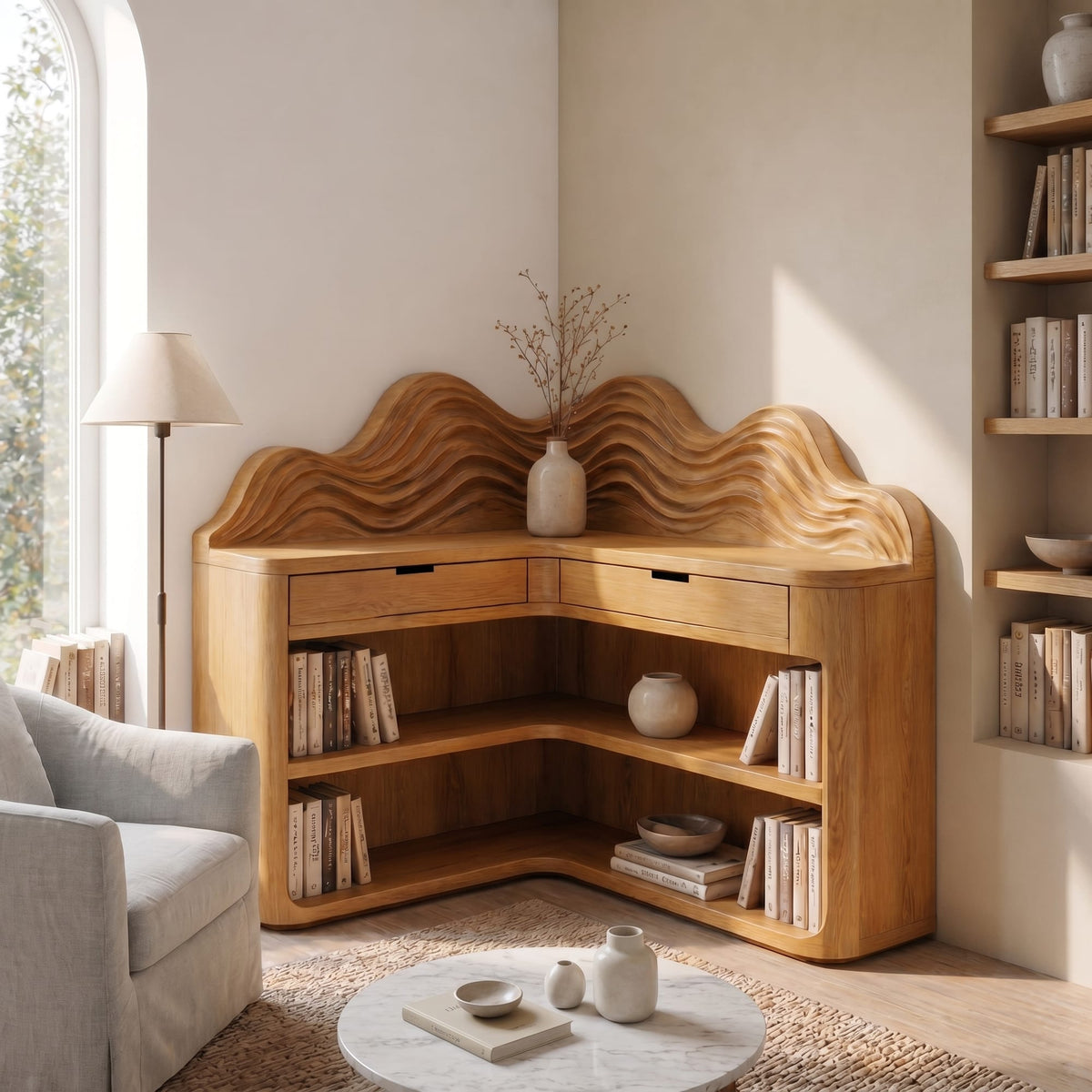 Wave Solid Bookshelf