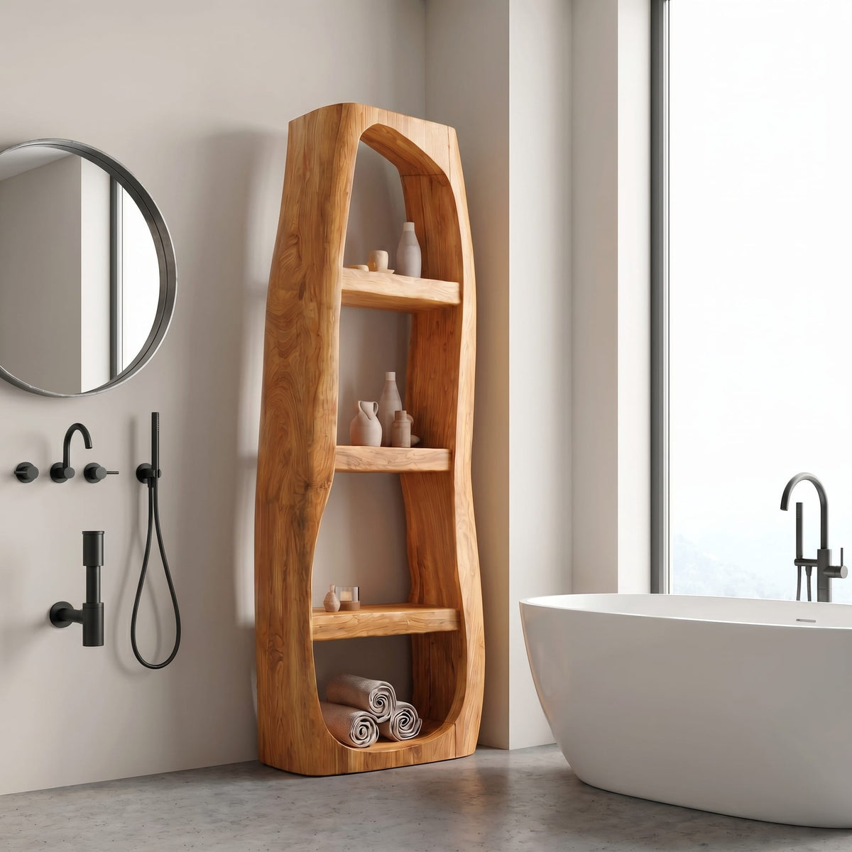 Curved Arched Bath Shelf