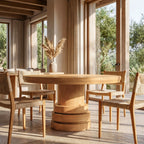Solid Pedestal Dining Table