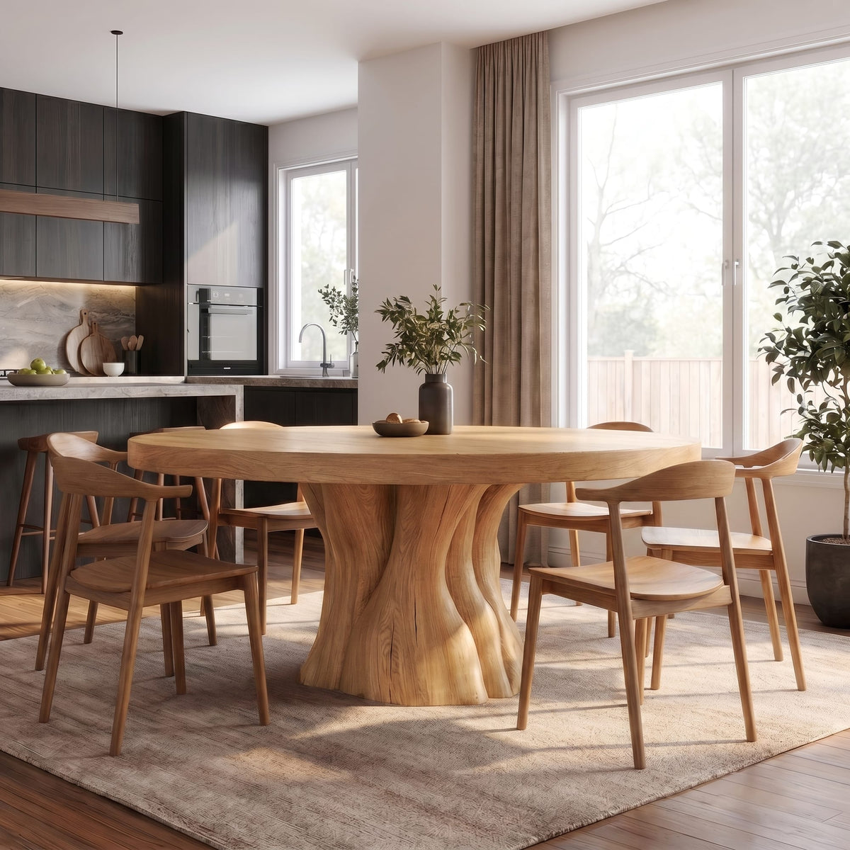 Organic Round Dining Table