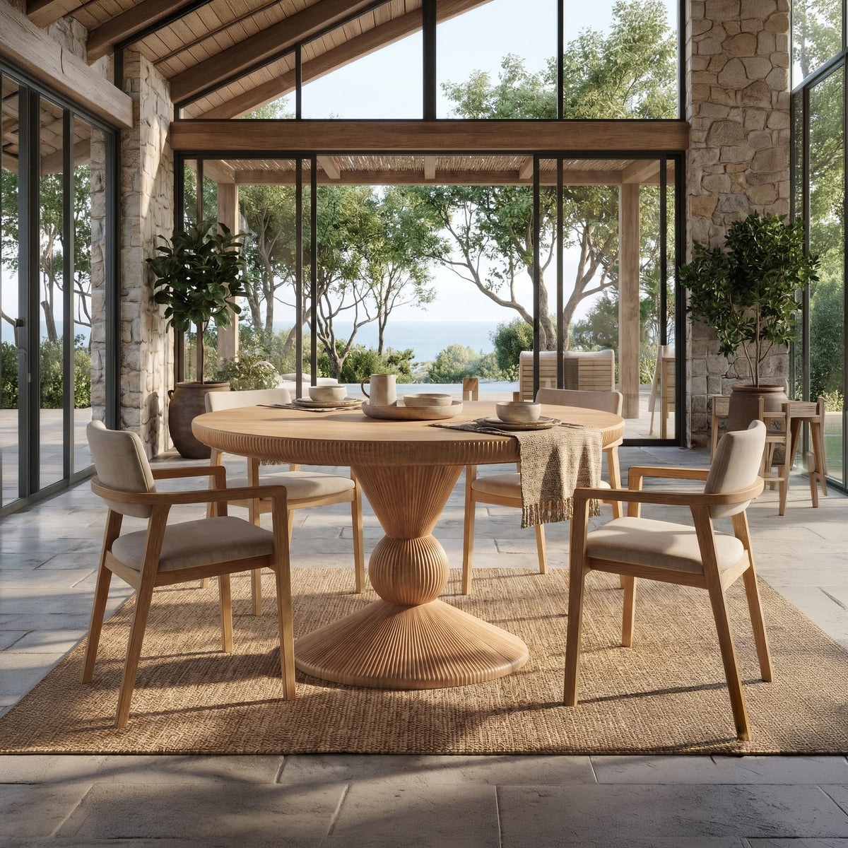Modern Pedestal Dining Table