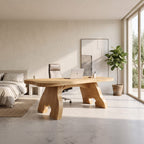Contemporary Office Desk with Edge Top, solid wood, built to order