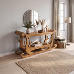 Sleigh Inspired Console Table