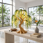 Contemporary Sculptural Tree Table Lamp, solid wood, built to order