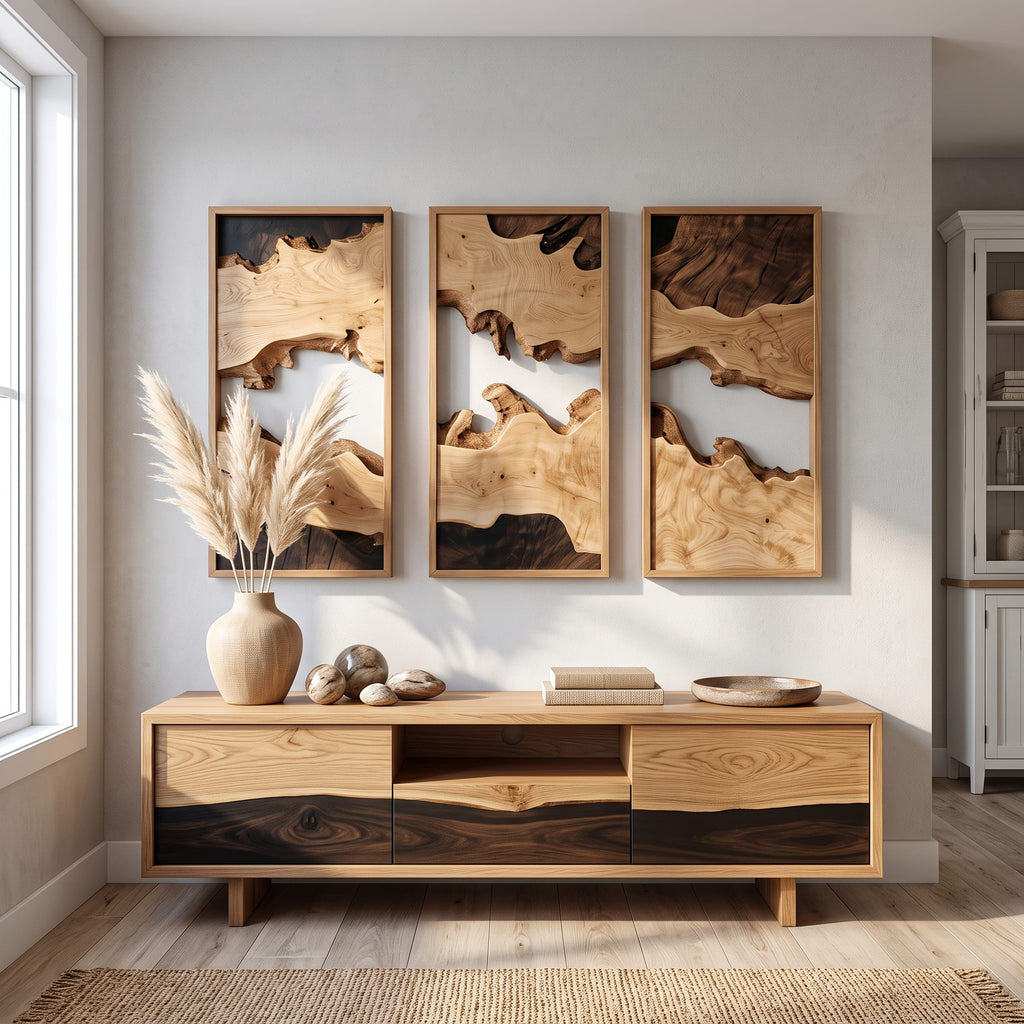 Abstract Geometric Panels Wall Art