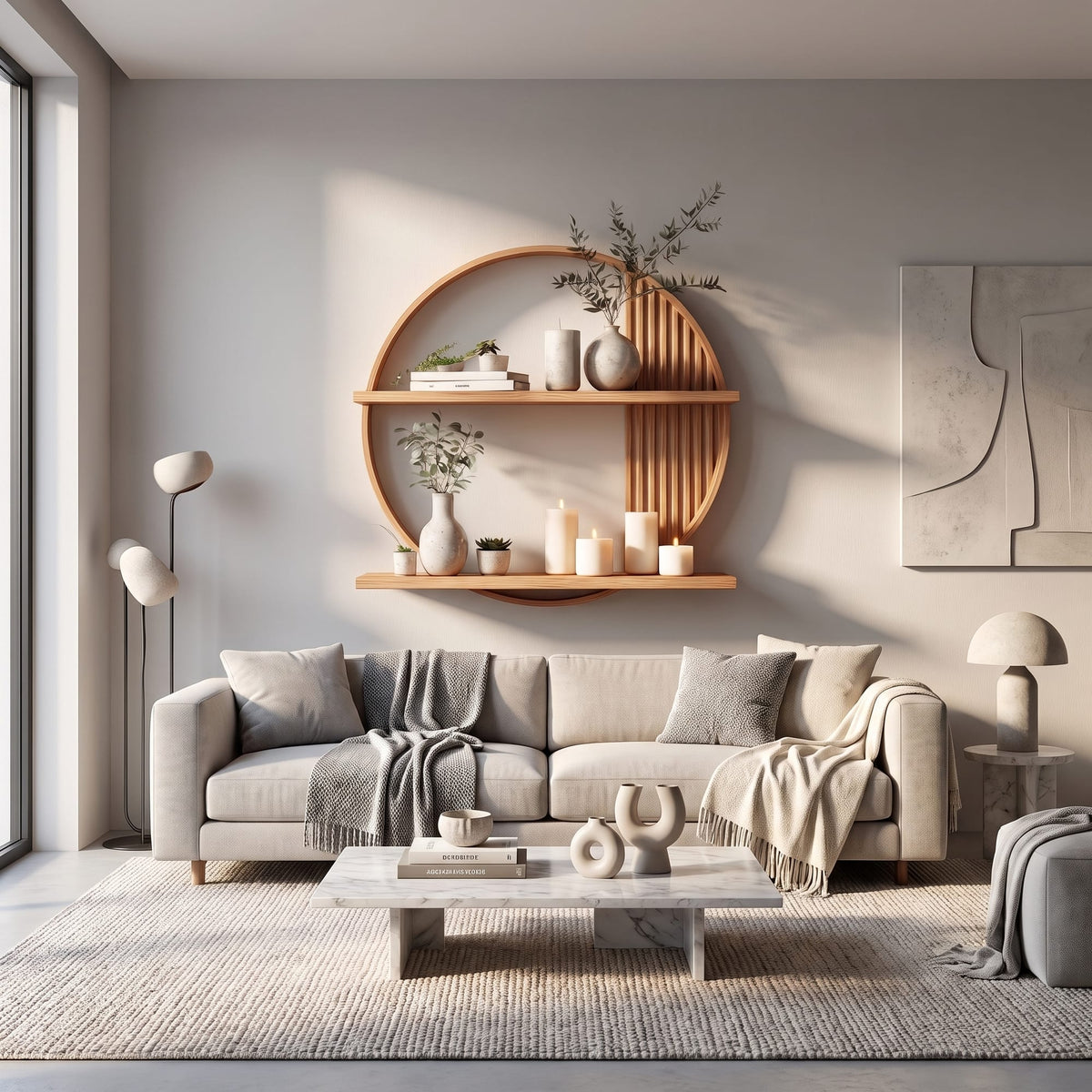 Circular Floating Wall Shelf