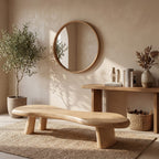 Rustic Bench Tree Slab Design, solid wood, built to order
