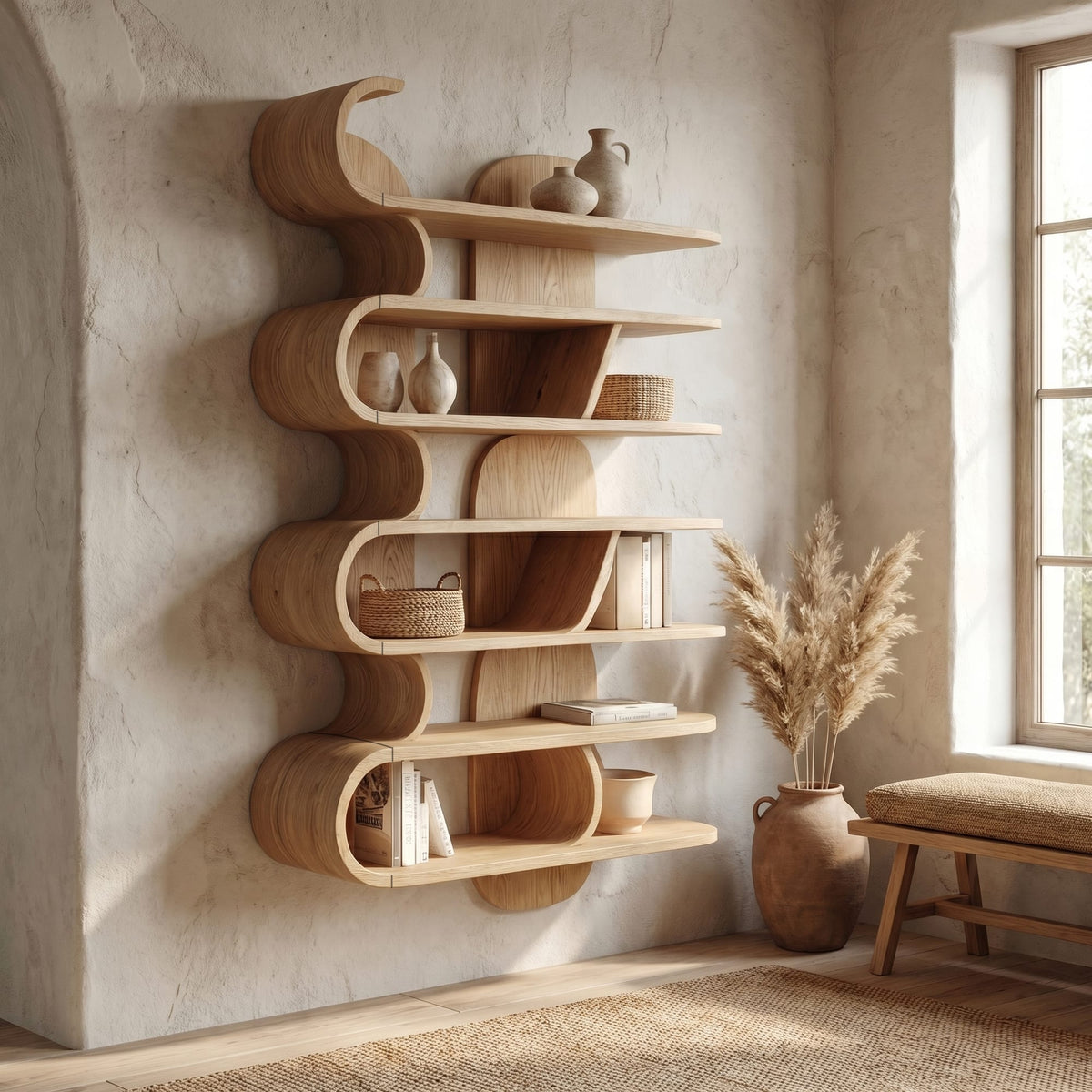 Wave Floating Wall Shelf