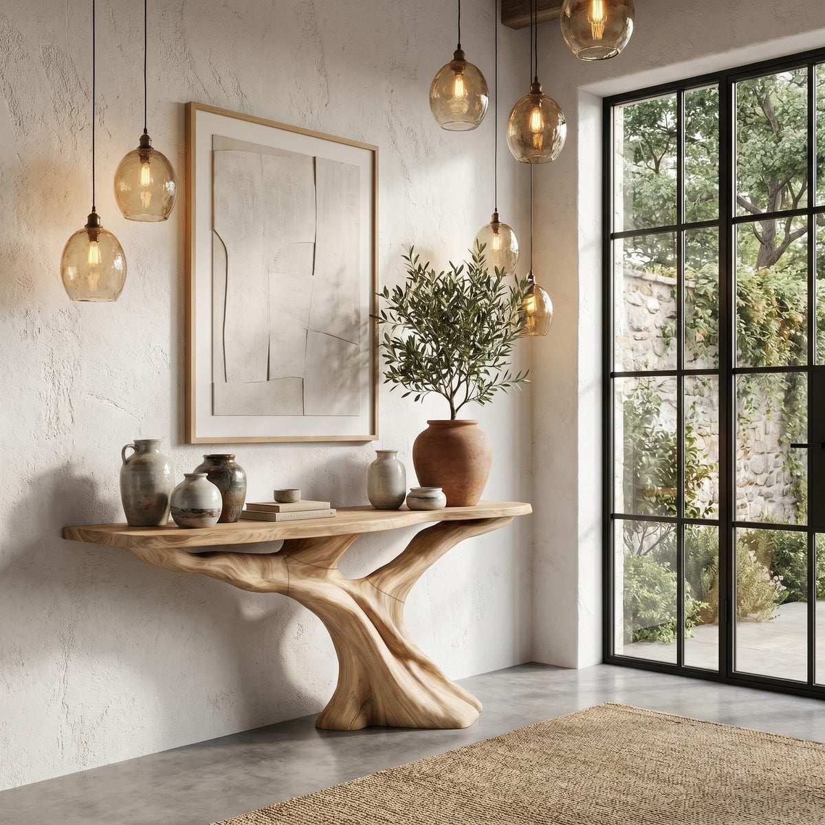 Solid Teak Console Table