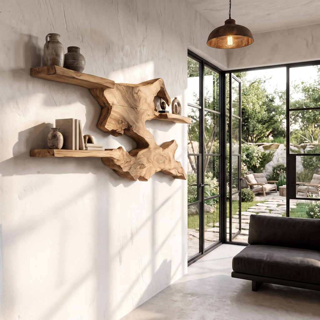 Live Edge Book Floating Shelf