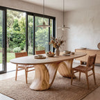 Organic Modern Pedestal Dining Table