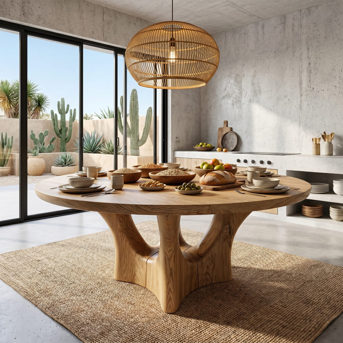 Curved Contemporary Dining Table
