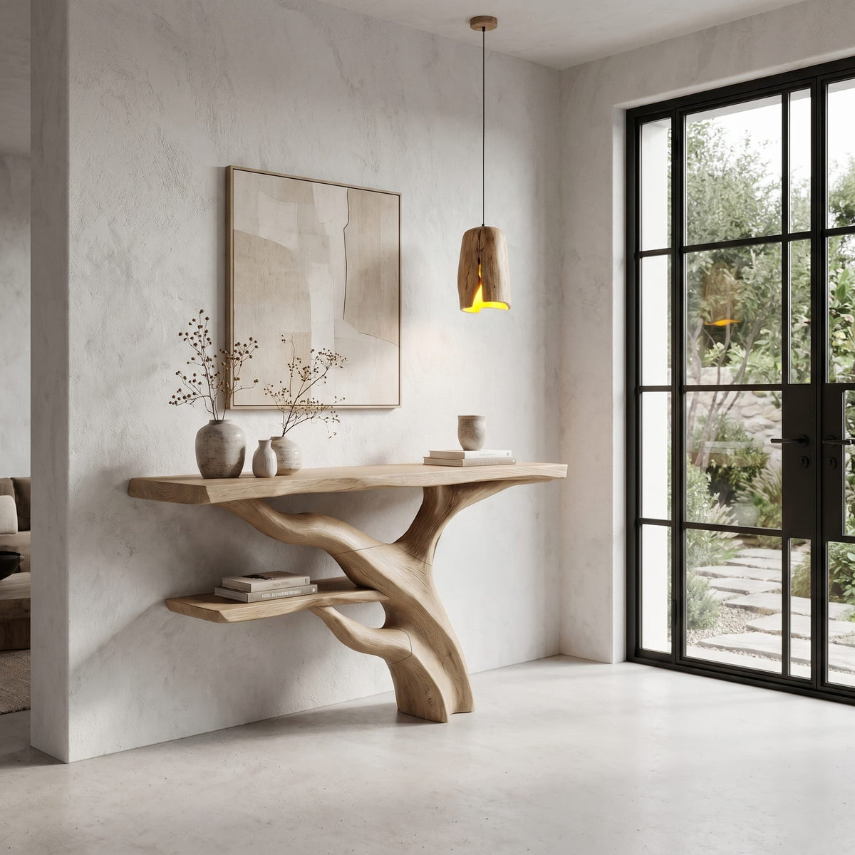 Sculptural Abstract Foyer Console Table