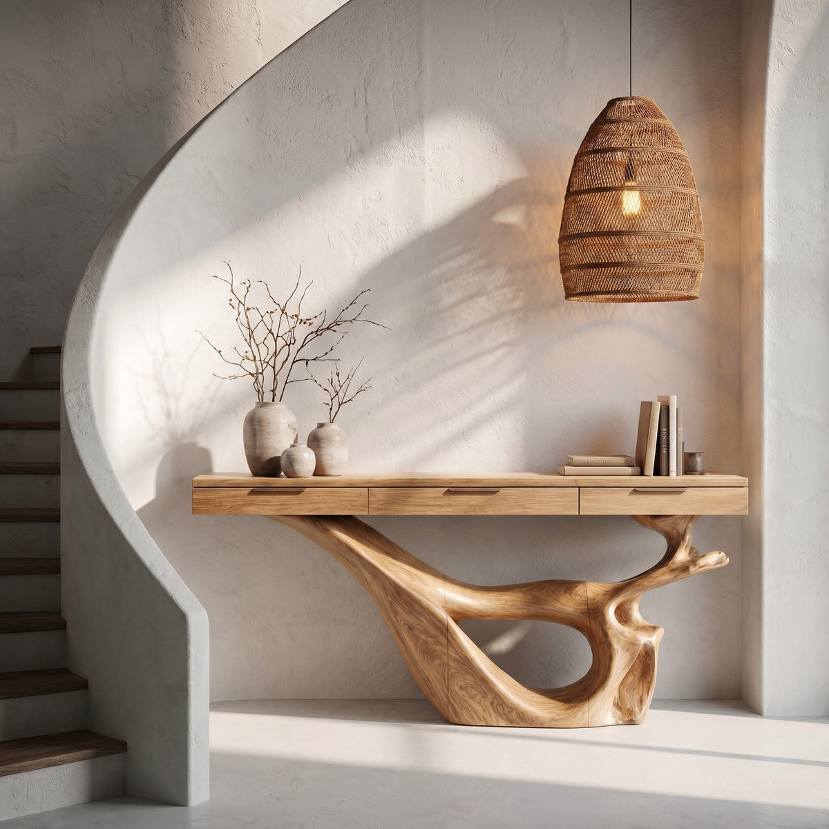 Curved Loop Console Table