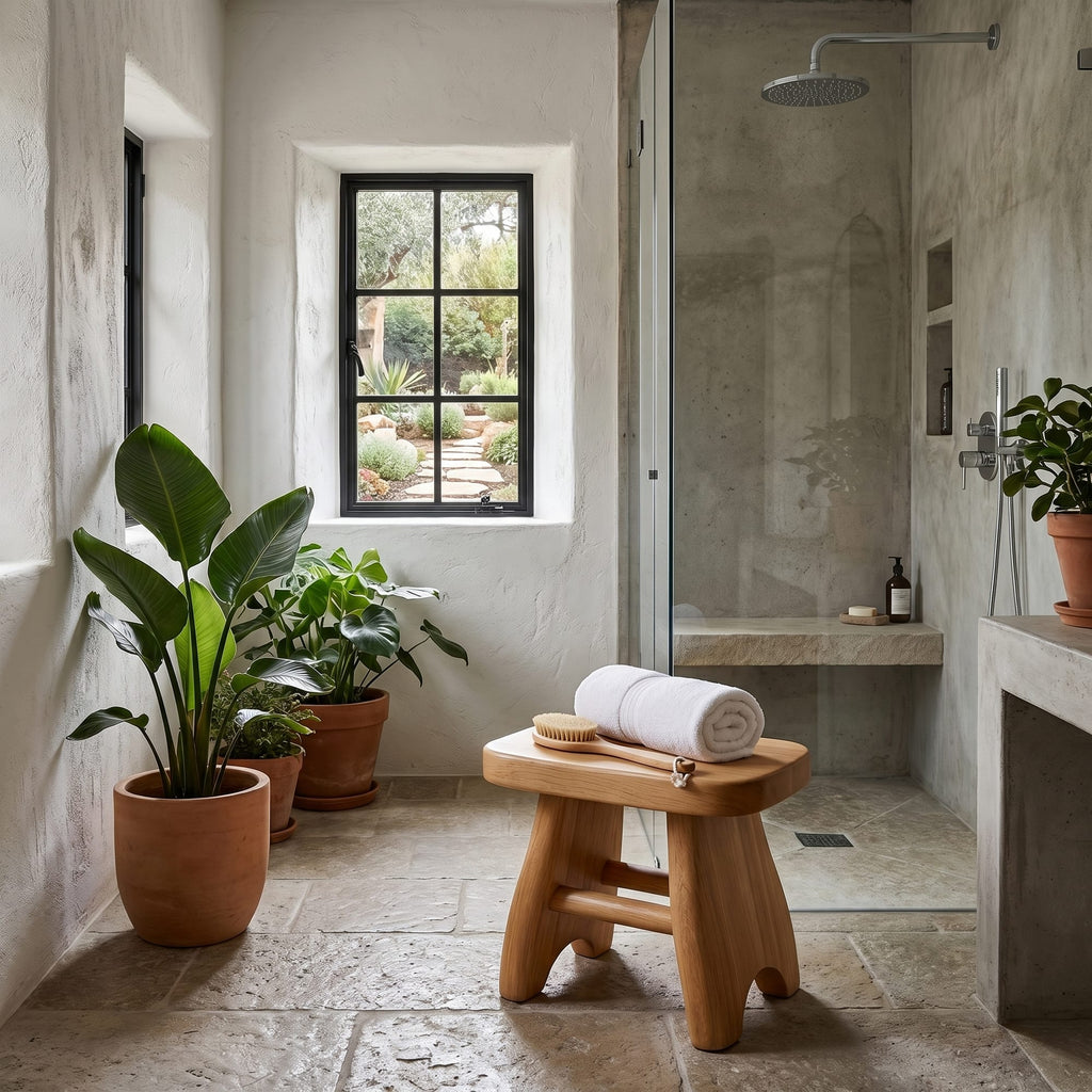 Solid Storage Shower Bench