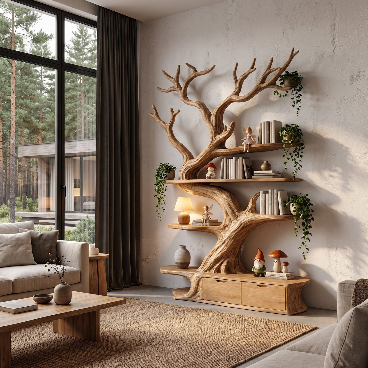 Sculptural Branch Tree Bookshelf