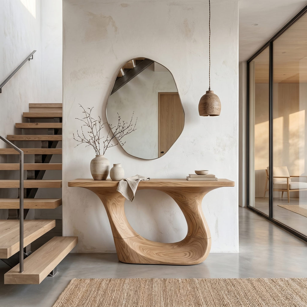 Curved Structure Modern Console Table