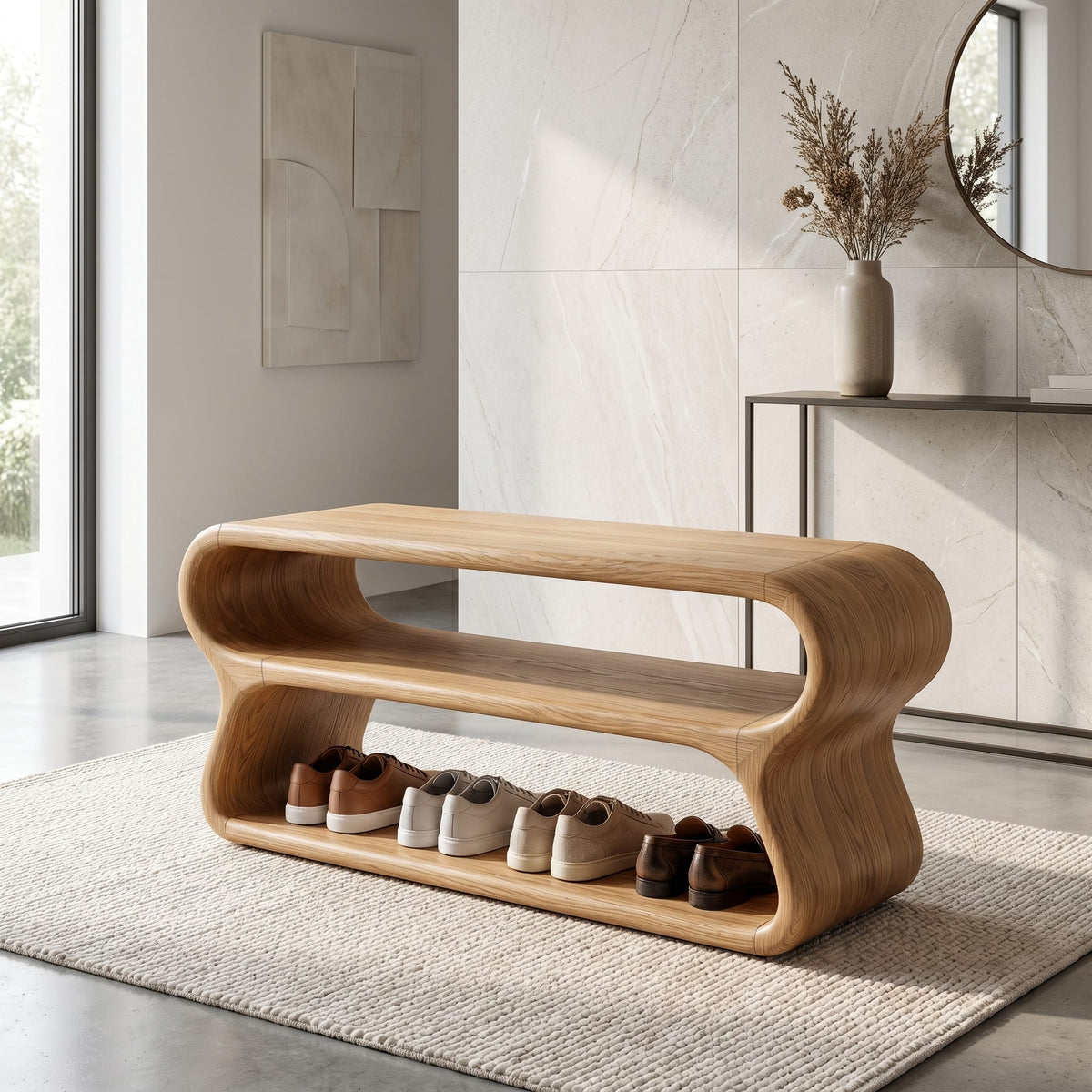 Contemporary Compartments Bench