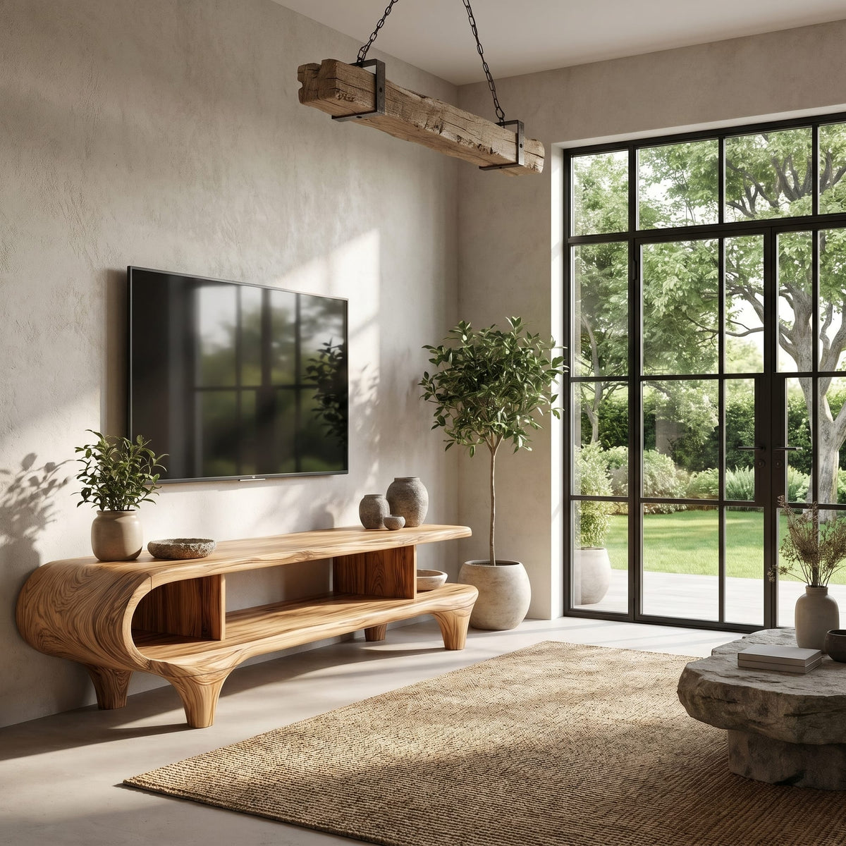 Curved Frame TV Cabinet