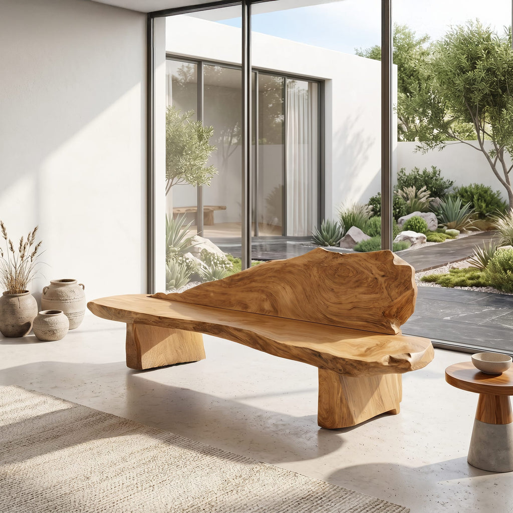 Live Edge Foyer Bench