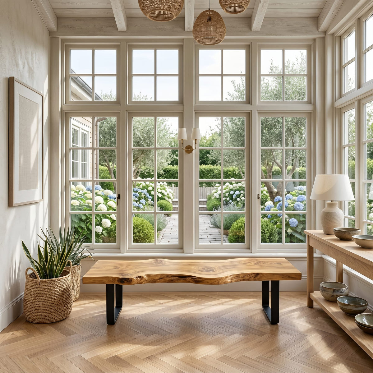 Live Edge Contemporary Bench