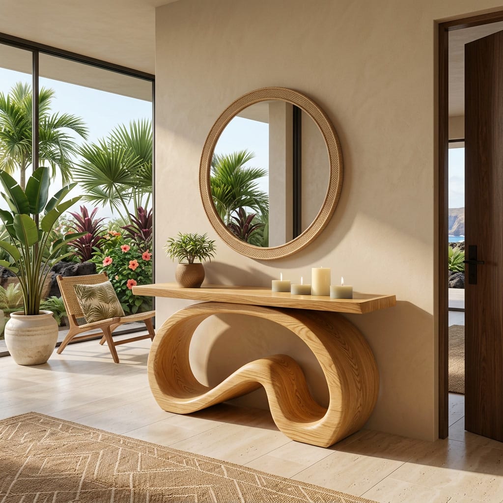 Artistic Flowing Console Table