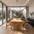 Organic Wooden Dining Table with Live Edge, solid wood, built to order