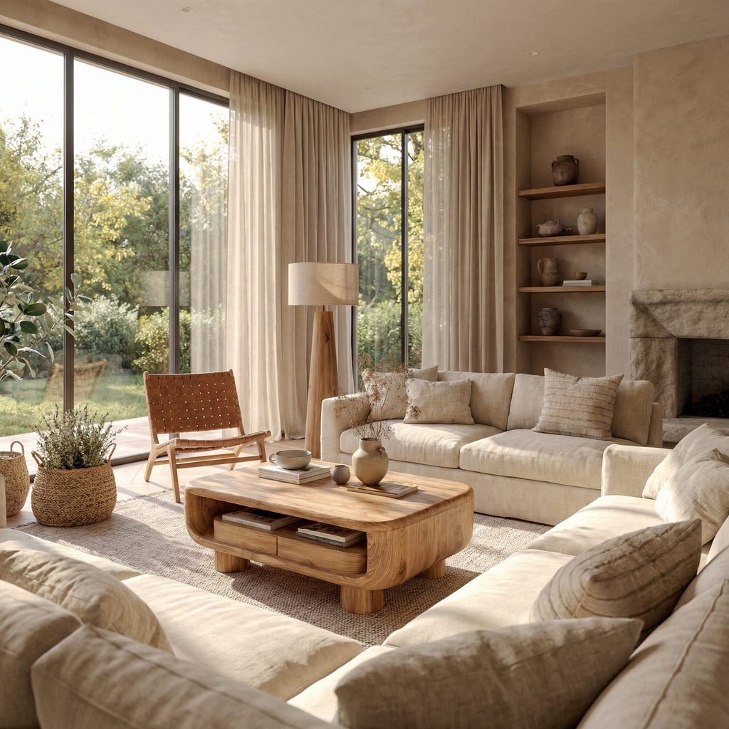 Organic Solid Center Coffee Table