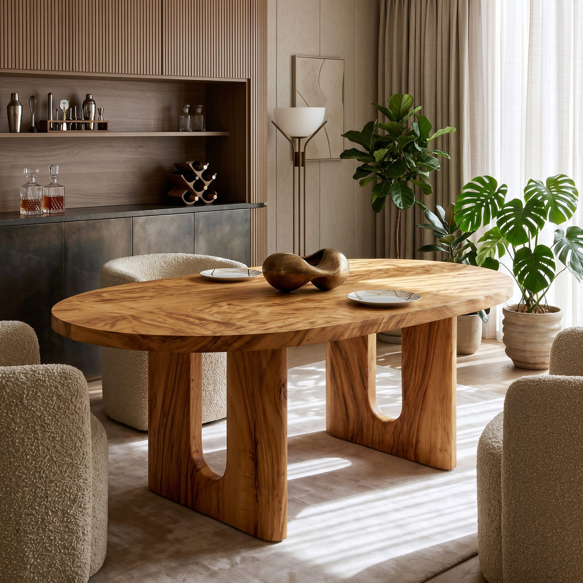Solid Grain Dining Table