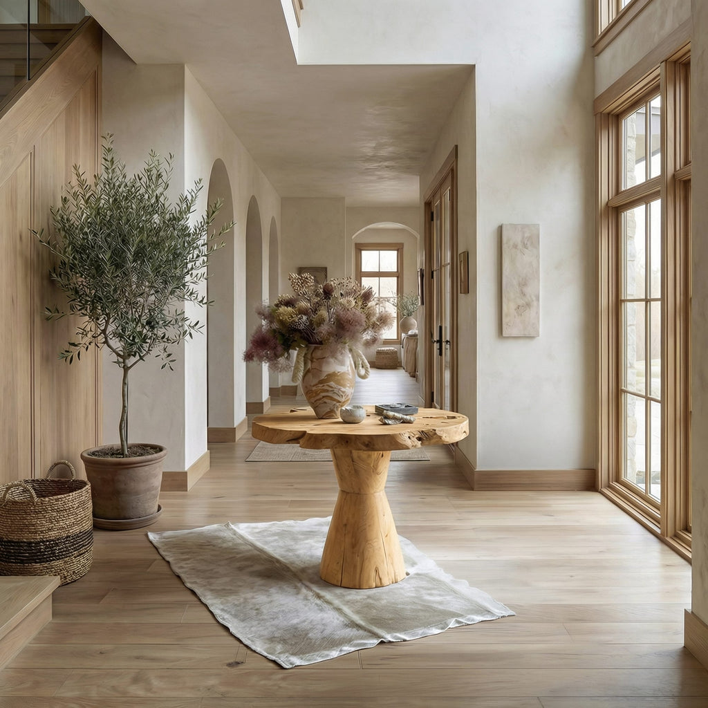 Organic Live Edge Accent Console Table