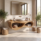 Rustic Bathroom Vanity Cabinet Guest Bathroom, solid wood, built to order
