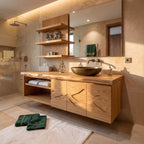 Contemporary Storage Bathroom Vanity Master Ensuite, solid wood, built to order