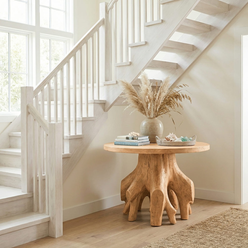Sculptural Round Side Table